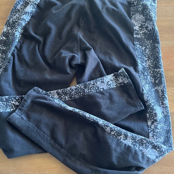 Kensie Leggings (2) Athletic ActiveWear Exercise Pants Black Gray Print XLarge - Picture 7 of 8